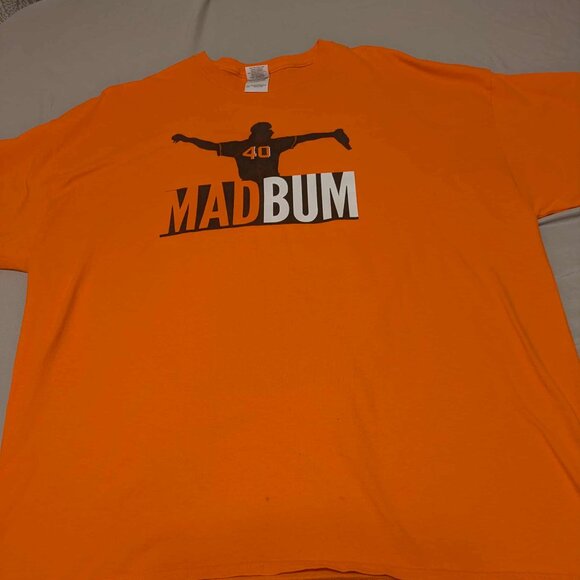 Madison Baumgardner Celebration Mens 2XL Not Licensed On a Gildon Orange Cotton - Picture 1 of 9